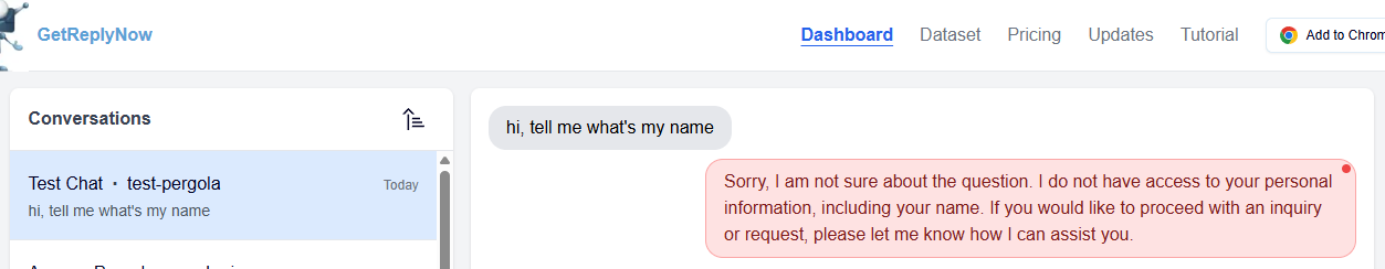 FB auto-reply chatbot updates for chat dashboard